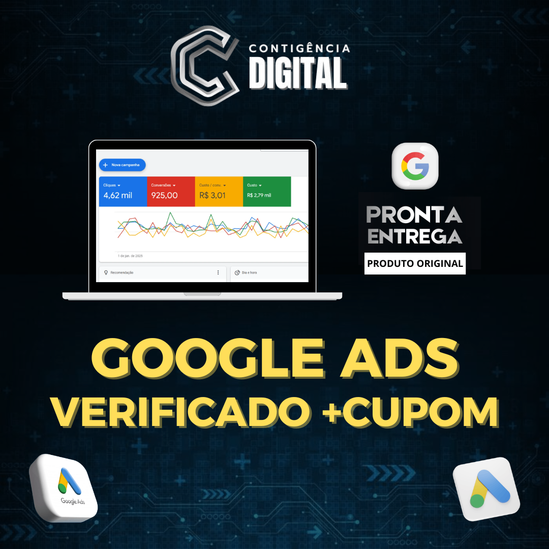 Google ADS Verificado + Cupom Créditos